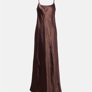 Vince Brown Satin Slip Dress